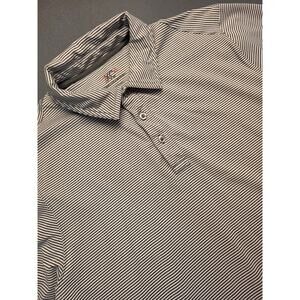 Johnston Murphy XC4 Polo Shirt Mens 2XL‎ Golf Performance Striped Stretch Preppy